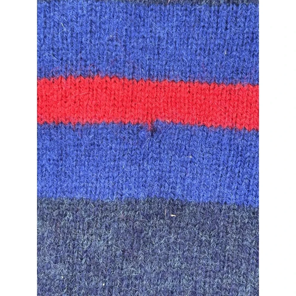 Brooks Brothers Shetland Wool Striped Polo Sweater Men's M Vintage
